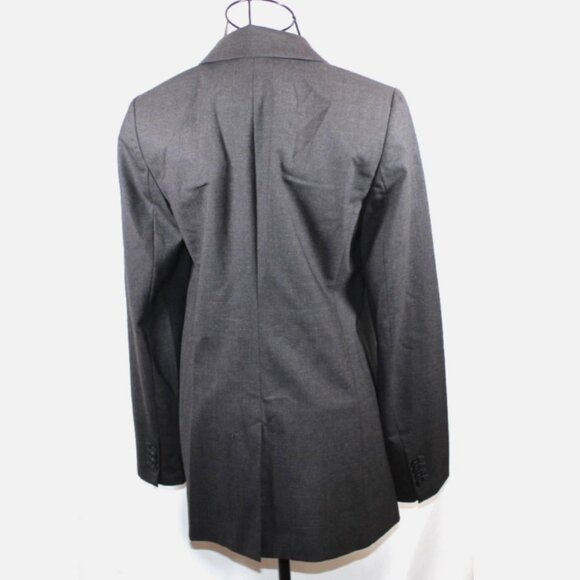 Ann Taylor Black Blazer Suit Jacket Sz 6 Virgin Wool Fabric Button Front - Picture 8 of 8
